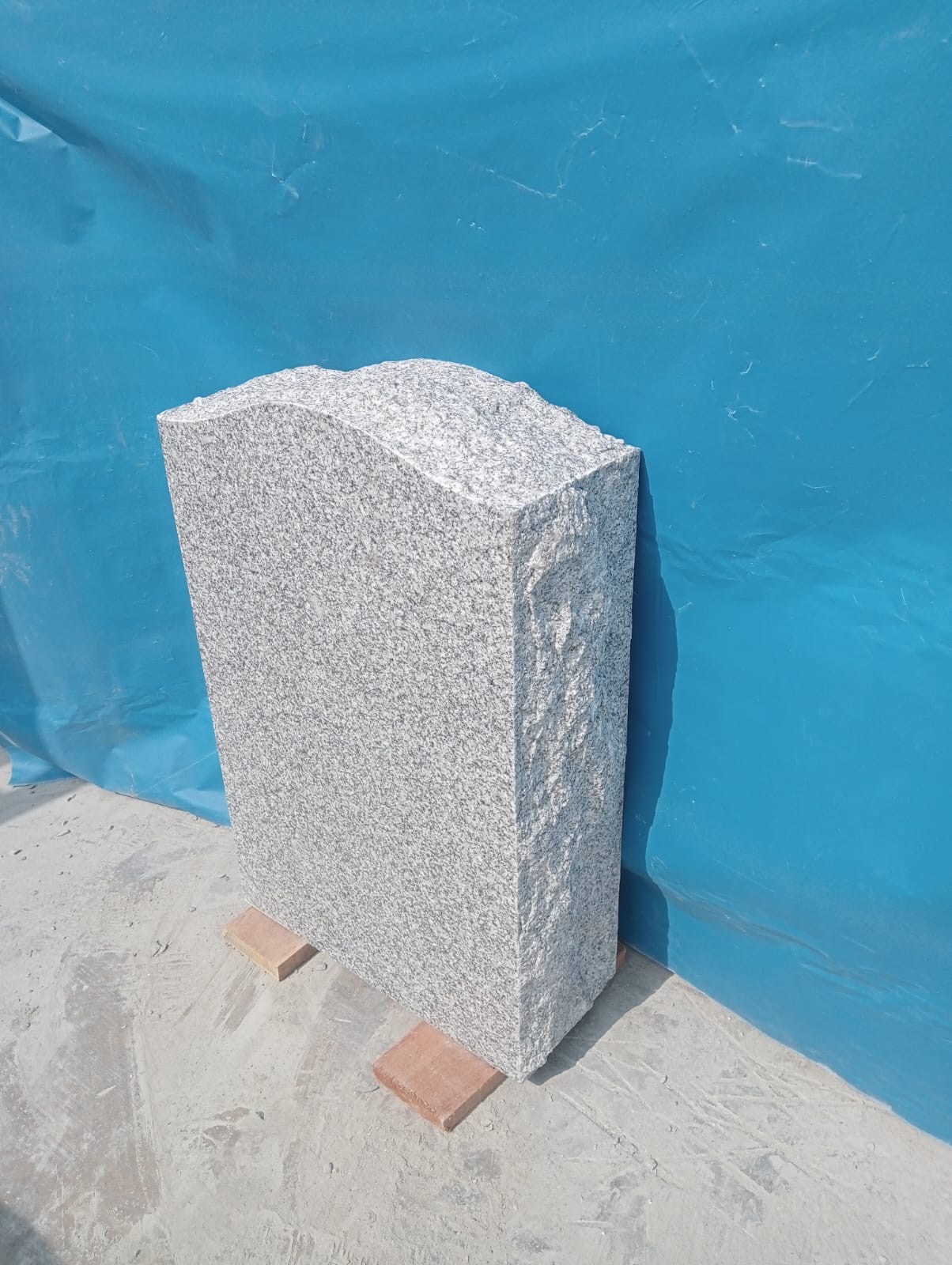 Grey Upright Headstone
