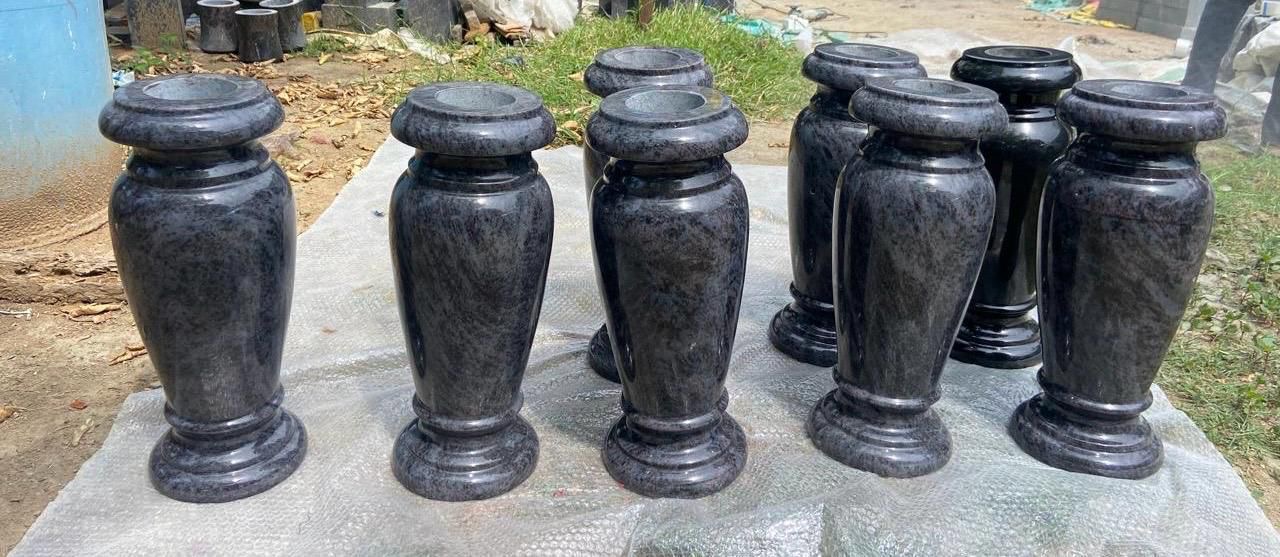 Grey Granite Vases