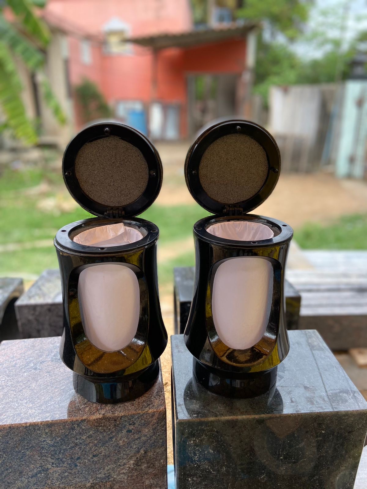 Black Cylinder Vases