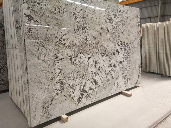 Alaska White granite slab
