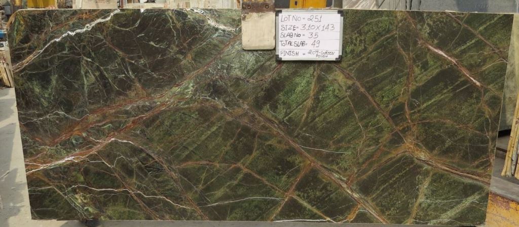 Rainforest Green granite slab